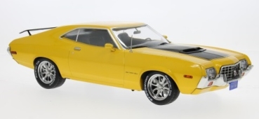 18CMC186 Ford Gran Torino Sport 1972 yellow/black 1:18